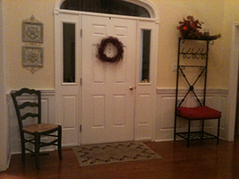 Raised Panel Wainscoting in a Foyer
