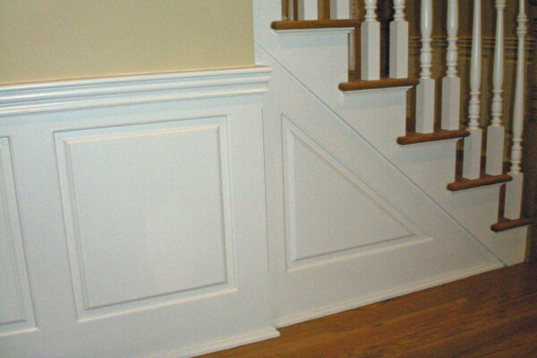 Raised Panel Clipped Custom Panel under the staircase located in the Foyer