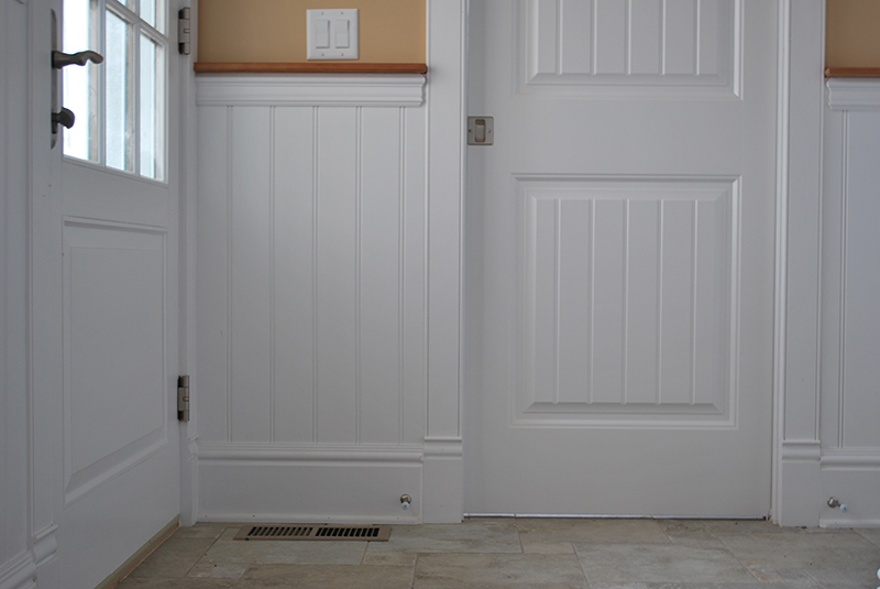 American Beadboard Panels in a mudroom in Westerly Rhode Island