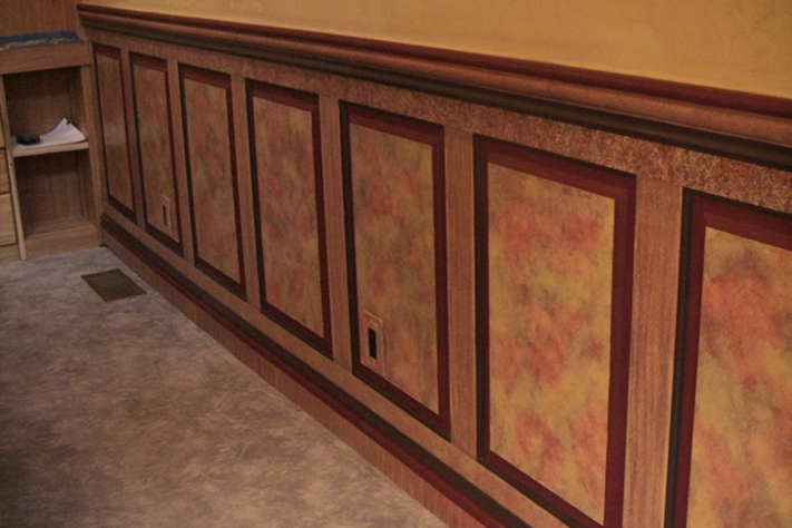 Faux Wainscoting Classic Raised Panel Living Room Fairbanks Alaska AK Wainscoting America Project 17101-6