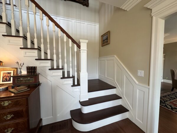 Foyer and Staircase Wainscoting in Norfolk CT