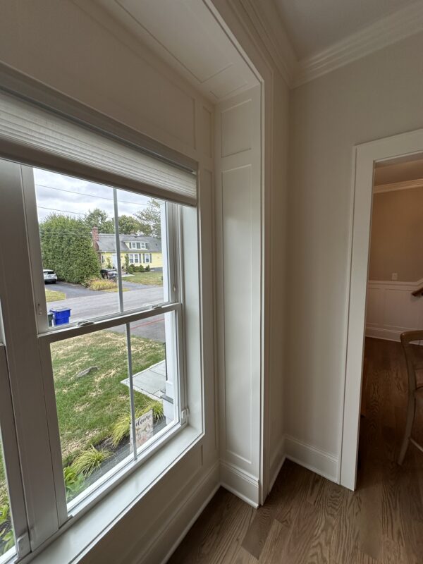 Tall Stacked Shaker Panels around window nook