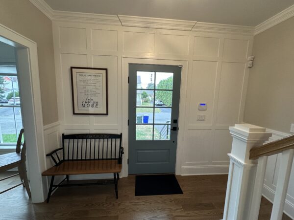 Full Wall Shaker Panels in a Foyer