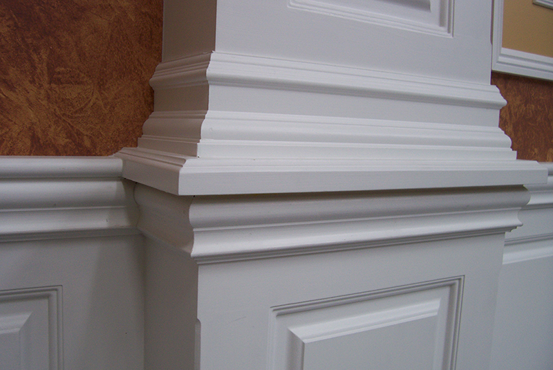 Beaded Raised Column with chamfer on corner