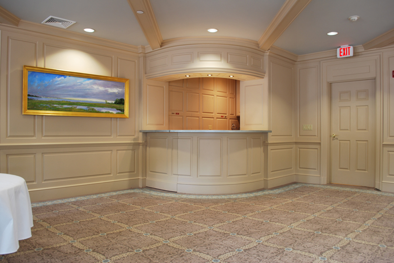 Curved Raised Panel Wainscoting Bar with the Classic Raised Panel Profile