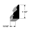 1 1 /2" Decorative Shoe Molding - Solid Pine - Sold by the Foot - Image 2