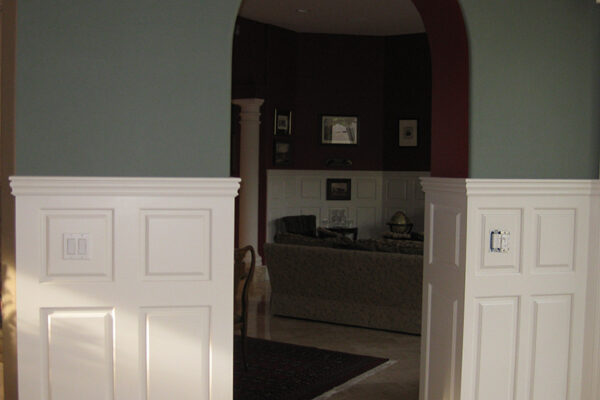 Tall Double Inner Panel Beaded Raised Wainscoting. These panels are 60 inches tall. The Stiles are 3 1/2 inches wide.