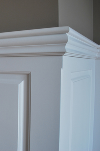 Raised Panel Wainscoting with an outside corner