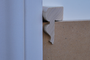 1 5/8 Left Special Return shown up to a casing on the left of the wainscoting panel