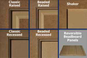 Images of the 6 wainscoting profiles