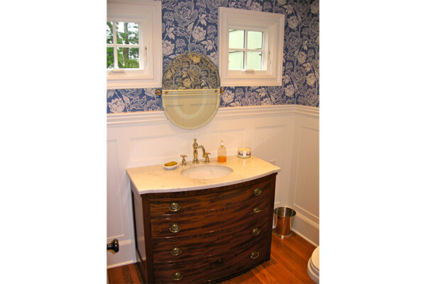 Shaker style wainscoting panel with 3 1/4" tall poplar top cap chair rail